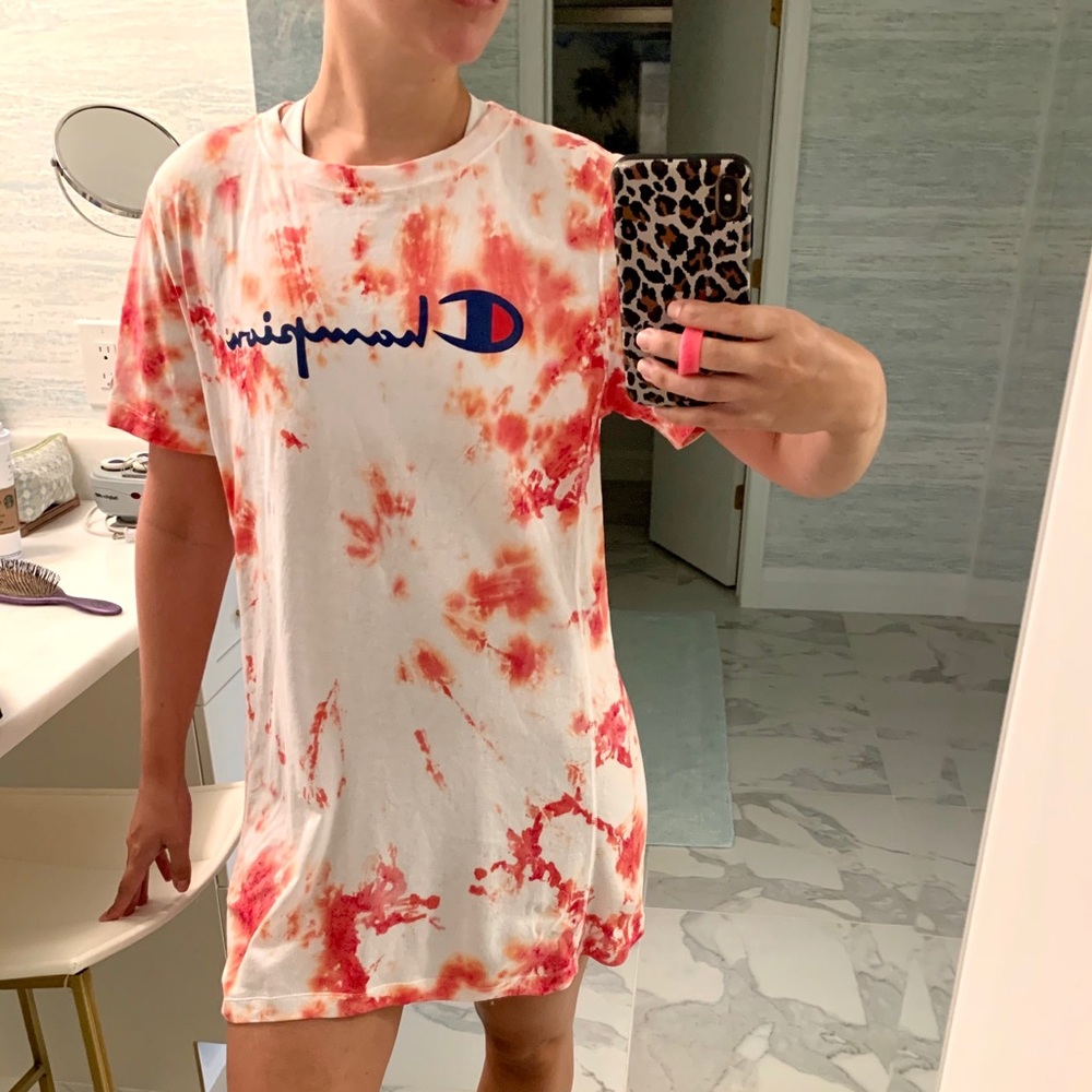 Champion t shirt tie dye dress